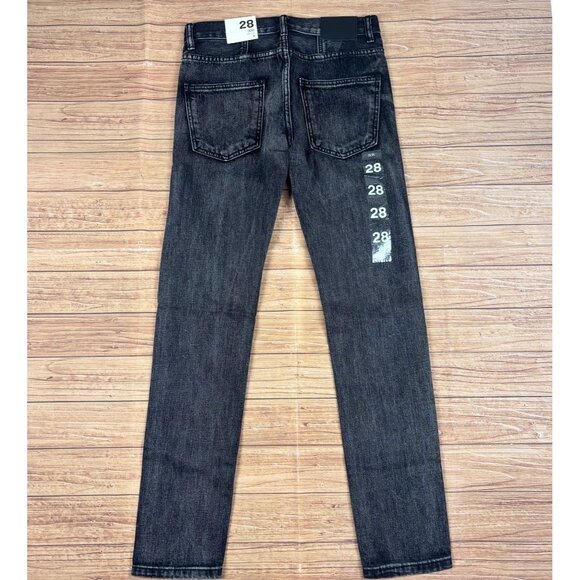 Dope Black Washed Denim Straight Leg Jeans Mens Size 28X32 Cotton Casual Fit - Picture 2 of 13